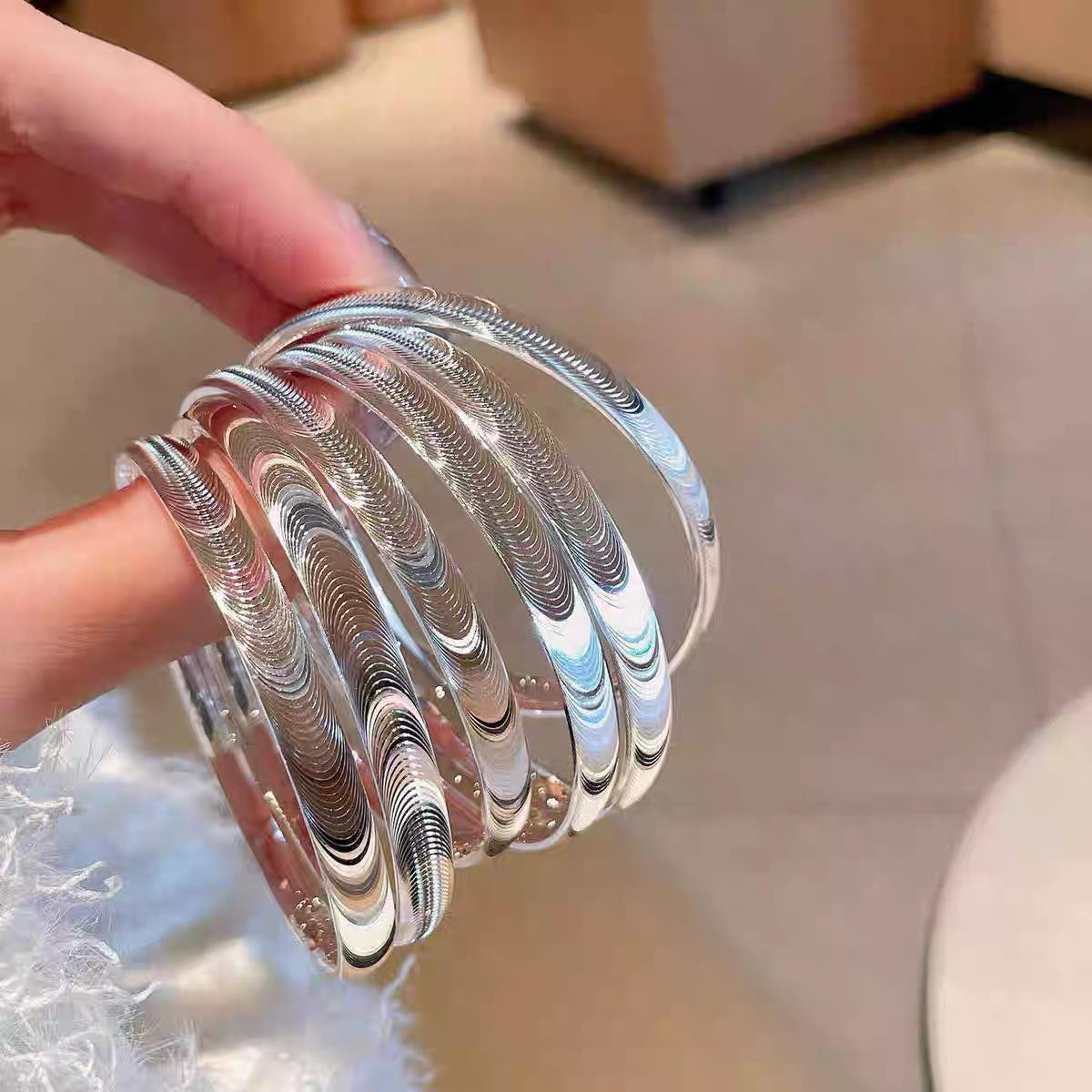 💎 سوار بنقشة عين القط عيار ٩٩٩ ✨